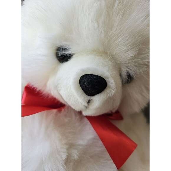 Vtg Brooklyn Doll Toy 16" White Teddy Bear Red Ribbon Pick a Pet Plush New - Picture 5 of 10